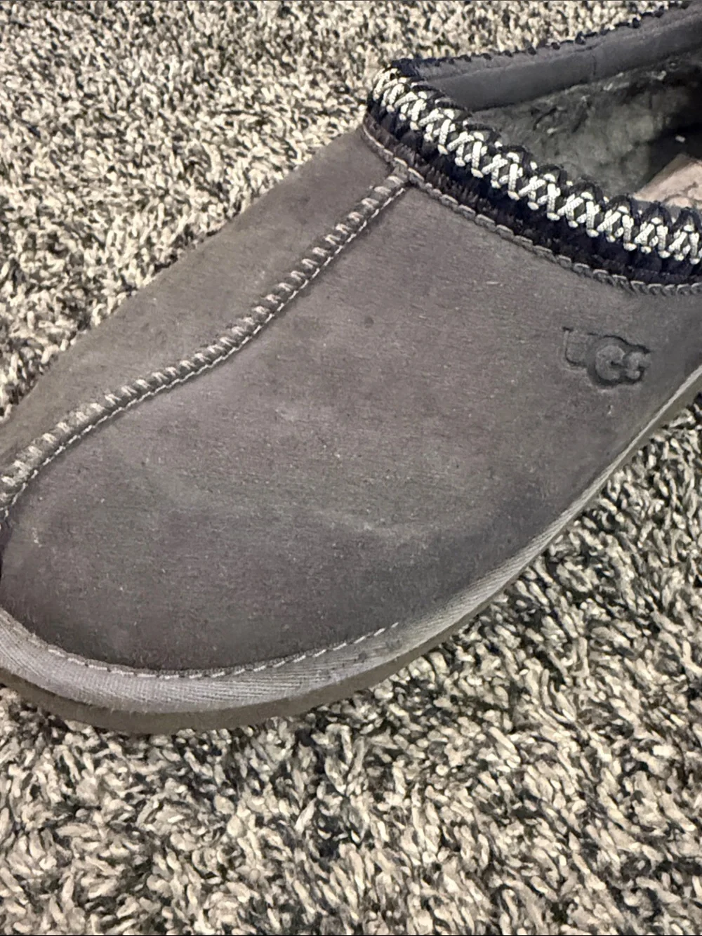 UGG Gray Suede Slip-On Loafers